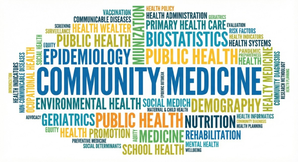 Community Medicine Word Cloud
